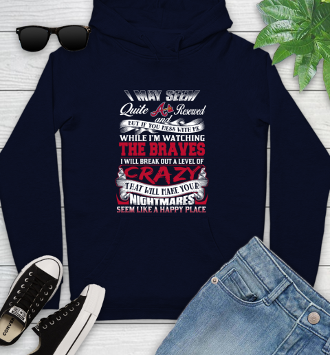 Atlanta Braves MLB Baseball Don't Mess With Me While I'm Watching My Team Youth Hoodie 3
