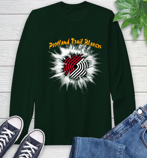 Portland Trail Blazers NBA Basketball Rip Sports Long Sleeve T-Shirt 7