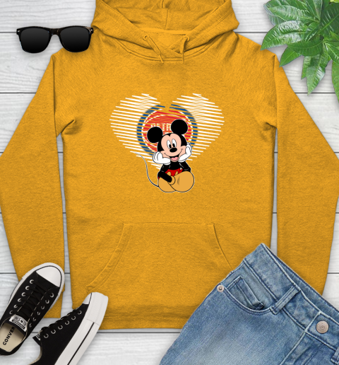 NBA Detroit Pistons The Heart Mickey Mouse Disney Basketball Youth Hoodie 2
