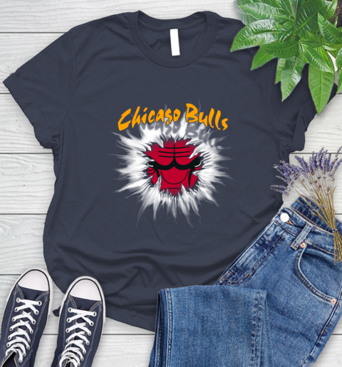 Chicago Bulls NBA Basketball Rip Sports Women's T-Shirt 14