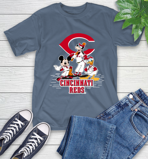MLB Cincinnati Reds Mickey Mouse Donald Duck Goofy Baseball T Shirt T-Shirt 8