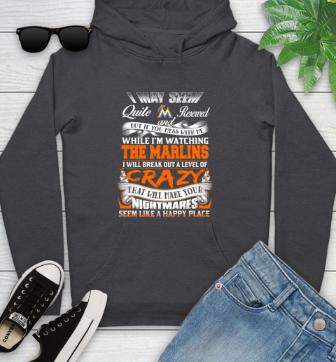 Miami Marlins MLB Baseball Don't Mess With Me While I'm Watching My Team Youth Hoodie 8