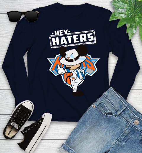NBA Hey Haters Mickey Basketball Sports New York Knicks Youth Long Sleeve 2
