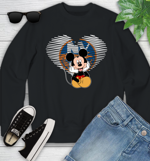 NHL New York Islanders The Heart Mickey Mouse Disney Hockey Youth Sweatshirt