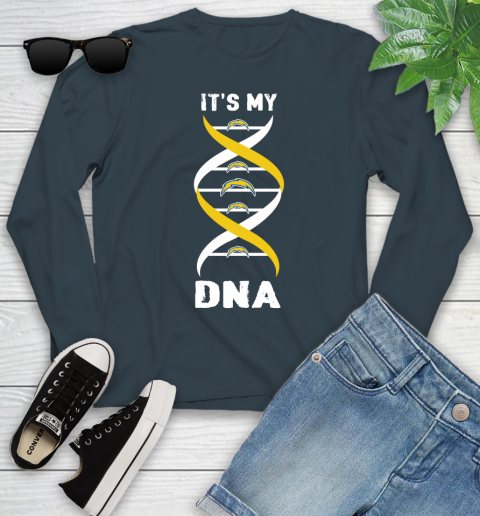 Los Angeles Chargers NFL Football It's My DNA Sports Youth Long Sleeve 9