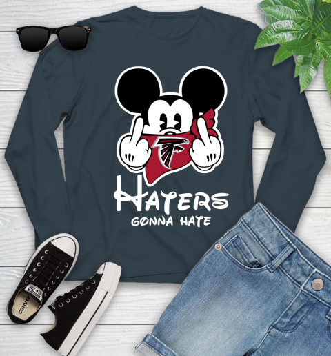 NFL Atlanta Falcons Haters Gonna Hate Mickey Mouse Disney Football T Shirt Youth Long Sleeve 9