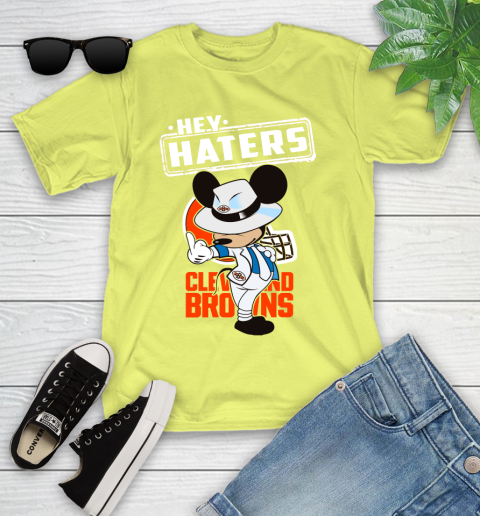 NFL Hey Haters Mickey Football Sports Cleveland Browns Youth T-Shirt 10