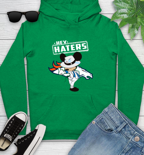 NFL Hey Haters Mickey Football Sports Denver Broncos Youth Hoodie 9
