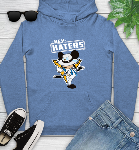 NHL Hey Haters Mickey Hockey Sports Pittsburgh Penguins Youth Hoodie