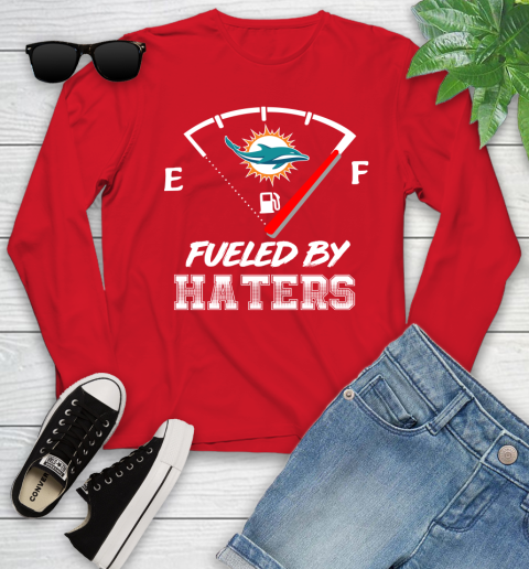 Miami Dolphins NFL Football Fueled By Haters Sports Youth Long Sleeve 22