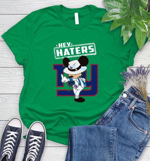 NFL Hey Haters Mickey Football Sports New York Giants Women's T-Shirt 9