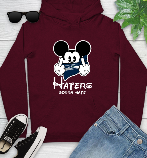 NFL Seattle Seahawks Haters Gonna Hate Mickey Mouse Disney Football T Shirt Youth Hoodie 7