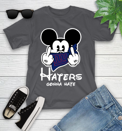 NFL New York Giants Haters Gonna Hate Mickey Mouse Disney Football T Shirt Youth T-Shirt 6