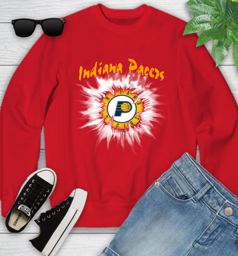 Indiana Pacers NBA Basketball Rip Sports Youth Sweatshirt 8