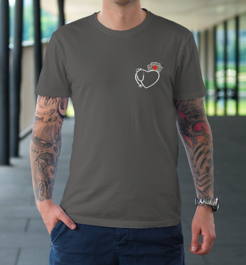Heart Stethoscope Cute Love Nursing Gifts Valentine Day 2022 T-Shirt 14