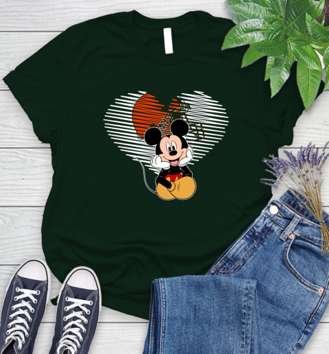 NFL Cleveland Browns The Heart Mickey Mouse Disney Football T Shirt_000 Women's T-Shirt 6