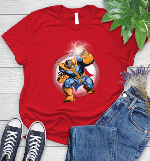 Pittsburgh Steelers NFL Football Thanos Avengers Infinity War Marvel Women's T-Shirt 13
