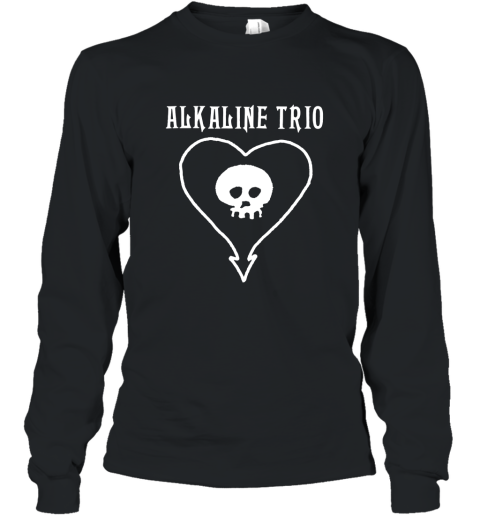 Alkaline Trio Classic Heartskull Hoodie  Official Merch alottee Long Sleeve