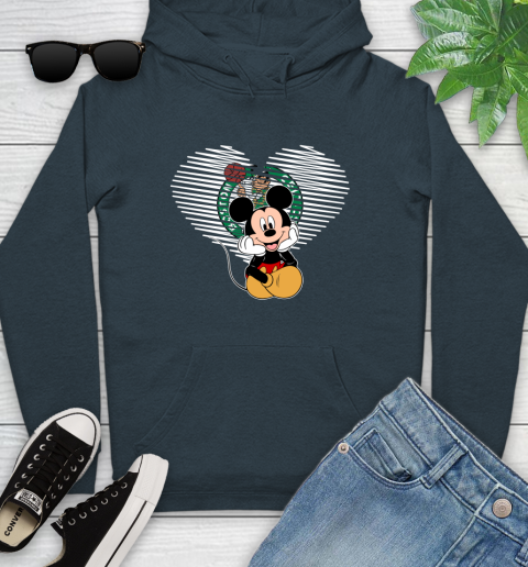 NBA Boston Celtics The Heart Mickey Mouse Disney Basketball Youth Hoodie 10
