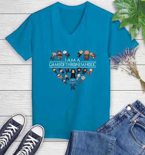 I am a Game Of Thrones A Holic Shirt Women's V-Neck T-Shirt 7