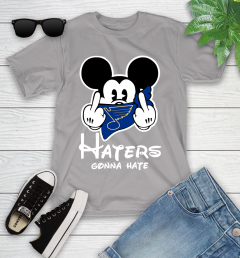 NHL St.Louis Blues Haters Gonna Hate Mickey Mouse Disney Hockey T Shirt Youth T-Shirt 4