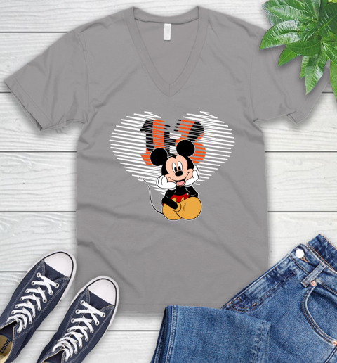 NFL Cincinnati Bengals The Heart Mickey Mouse Disney Football T Shirt_000 V-Neck T-Shirt 3
