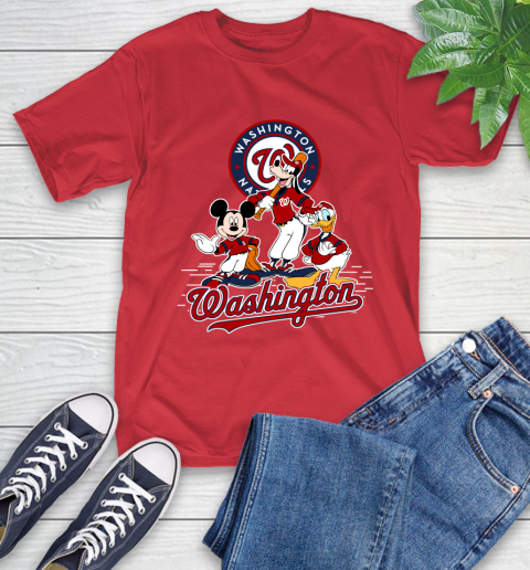 MLB Washington Nationals Mickey Mouse Donald Duck Goofy Baseball T Shirt T-Shirt 11