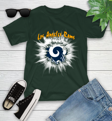 Los Angeles Rams NFL Football Adoring Fan Rip Sports Youth T-Shirt 5