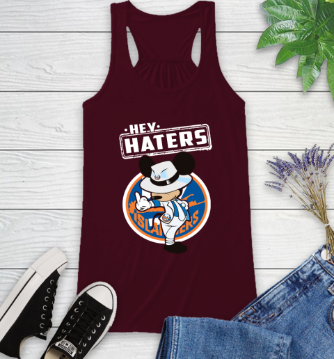 NHL Hey Haters Mickey Hockey Sports New York Islanders Racerback Tank 2