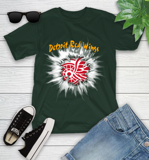 Detroit Red Wings NHL Hockey Adoring Fan Rip Sports Youth T-Shirt 5