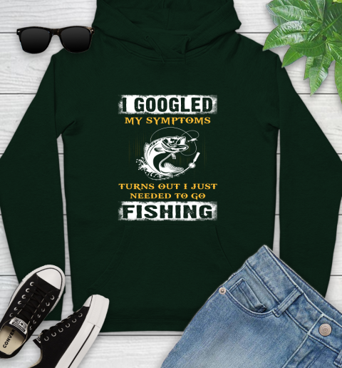 I Googled My Symptoms Turns Out I Needed To Go Fishing Youth Hoodie 14