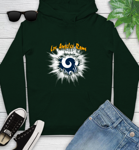 Los Angeles Rams NFL Football Adoring Fan Rip Sports Youth Hoodie 14