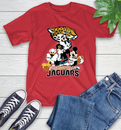 NFL Jacksonville Jaguars Mickey Mouse Donald Duck Goofy Football Shirt T-Shirt 11