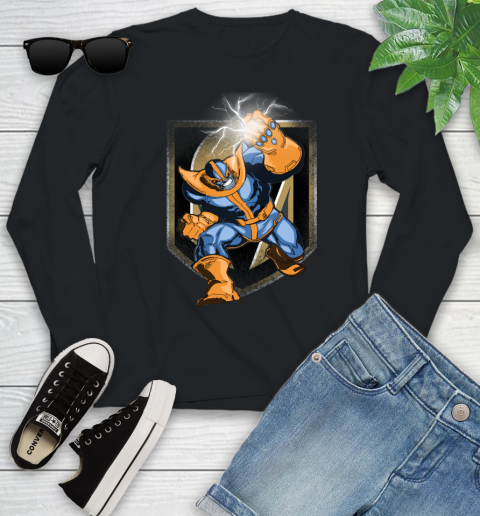 Vegas Golden Knights NHL Hockey Thanos Avengers Infinity War Marvel Youth Long Sleeve