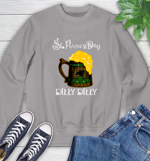 NFL Carolina Panthers St Patrick's Day Dilly Dilly Beer Football Sports Sweatshirt 5