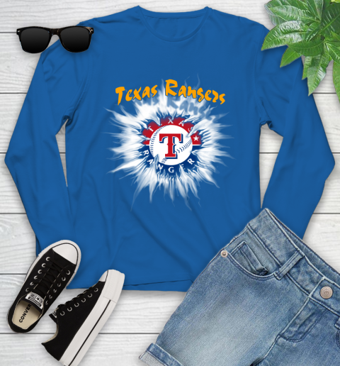 Texas Rangers MLB Baseball Adoring Fan Rip Sports Youth Long Sleeve 10