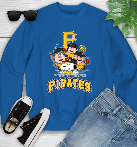 MLB Pittsburgh Pirates Snoopy Charlie Brown Woodstock The Peanuts Movie Baseball T Shirt_000 Youth Sweatshirt 7