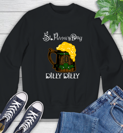 MLB Detroit Tigers St Patrick's Day Dilly Dilly Beer Baseball Sports Sweatshirt