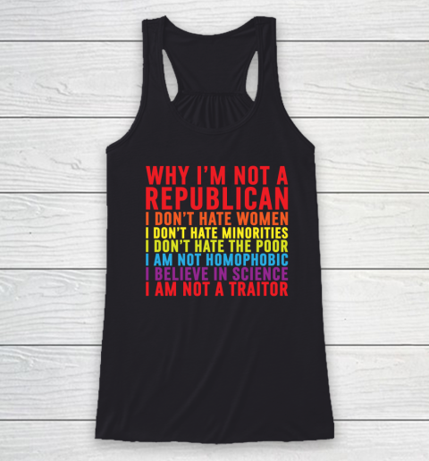 Why I'm Not A Republican I Don't Hate Women Racerback Tank