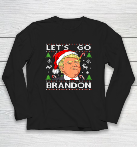 Funny Let's Go Brandon Trump Christmas Vintage Ugly Long Sleeve T-Shirt