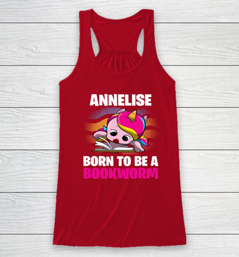Annelise Born To Be A Bookworm Unicorn Racerback Tank 10