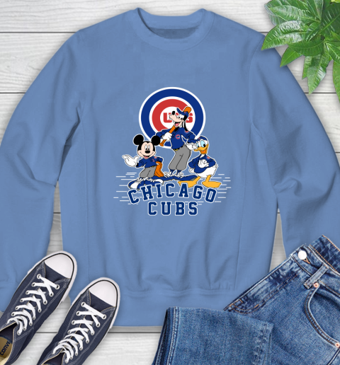 MLB Chicago Cubs Mickey Mouse Donald Duck Goofy Baseball T Shirt Sweatshirt 11