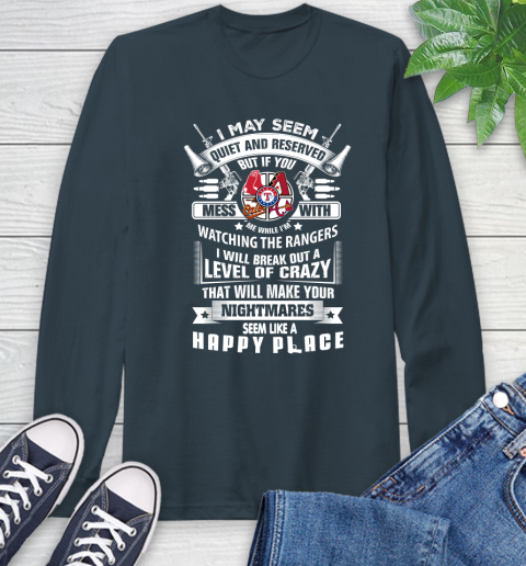 Texas Rangers MLB Baseball Don't Mess With Me While I'm Watching My Team Sports Long Sleeve T-Shirt 9