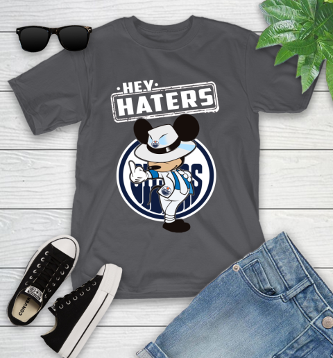 NHL Hey Haters Mickey Hockey Sports Edmonton Oilers Youth T-Shirt 6