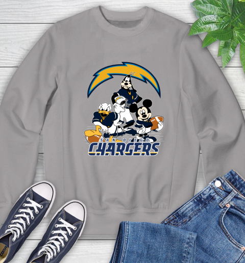 NFL San Diego Chargers Mickey Mouse Donald Duck Goofy Football Shirt Sweatshirt 5