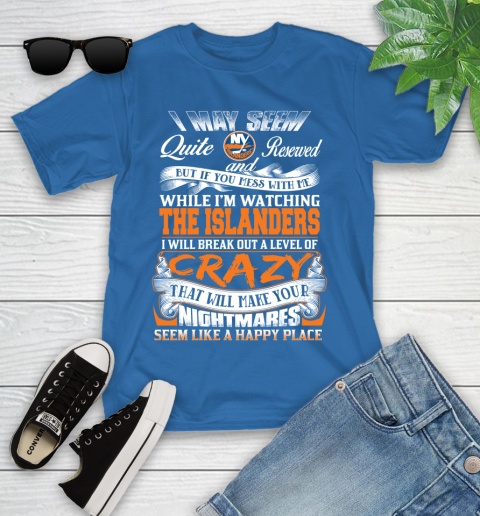 New York Islanders NHL Hockey Don't Mess With Me While I'm Watching My Team Youth T-Shirt 12