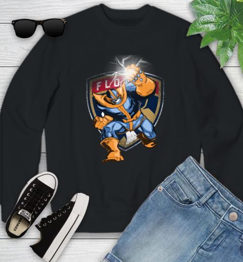 Florida Panthers NHL Hockey Thanos Avengers Infinity War Marvel Youth Sweatshirt