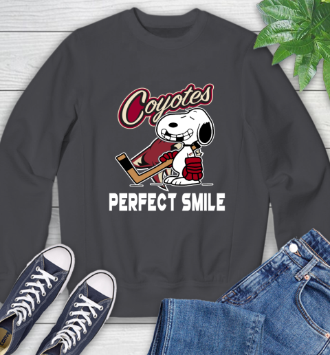 NHL Arizona Coyotes Snoopy Perfect Smile The Peanuts Movie Hockey T Shirt Sweatshirt 6