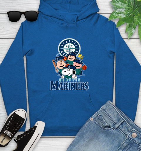 MLB Seattle Mariners Snoopy Charlie Brown Woodstock The Peanuts Movie Baseball T Shirt_000 Youth Hoodie 11