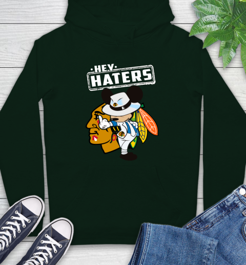NHL Hey Haters Mickey Hockey Sports Chicago Blackhawks Hoodie 12